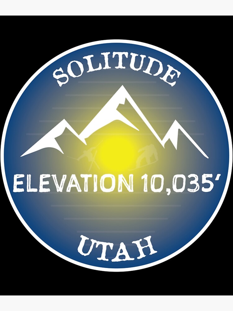 Disover Solitude Ski Resort Mountain Utah  Decal Moab Skier Area Snowboard Snowboarder Gift Idea Premium Matte Vertical Poster