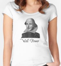 William Shakespeare Will Power Women's Fitted Scoop T-Shirt