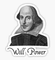 William Shakespeare Will Power Sticker