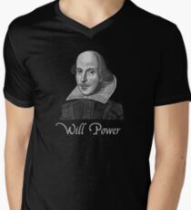 William Shakespeare Will Power Men's V-Neck T-Shirt