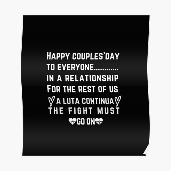 Poster « Bonne fête des couples à toutes les personnes en couple », par afrikaanzy Redbubble Poster « Bonne fête des couples à toutes les personnes en couple », par afrikaanzy Redbubble