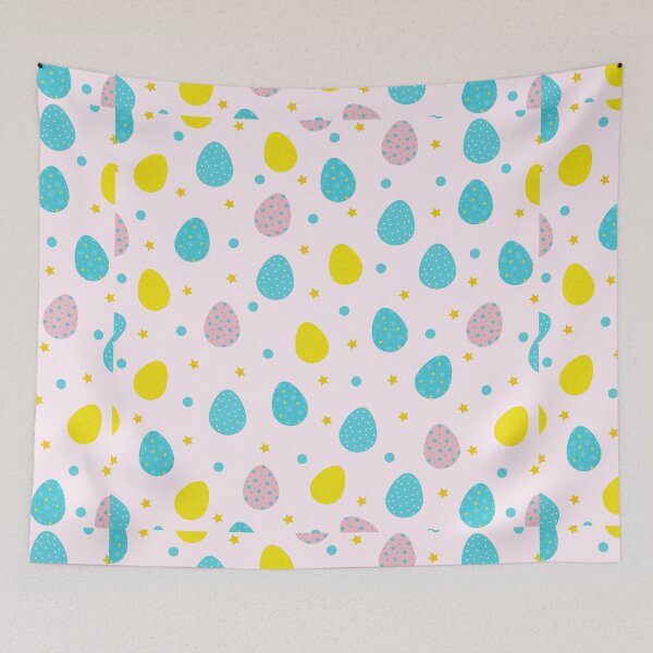 Item preview, Pink Multicolored Kawaii Easter Egg Pattern designed and sold by ILLYL Creatives.