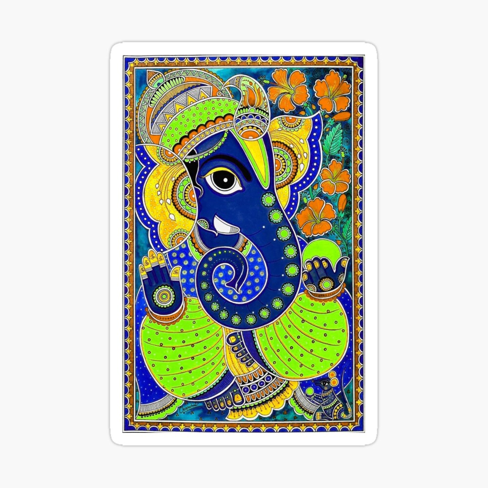 madhubani painting poster