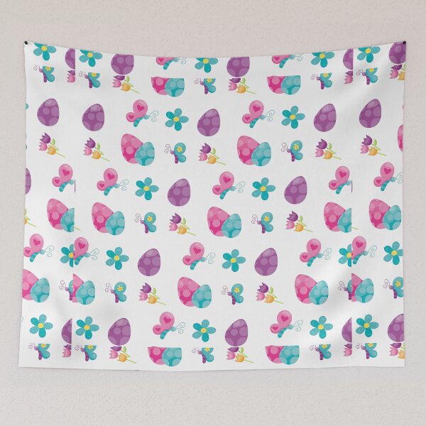 Item preview, Colorful Butterflies and Easter Egg Pattern designed and sold by ILLYL Creatives.