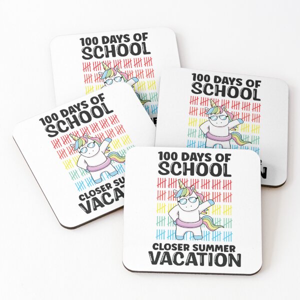 Item preview, Funny Cute 100 Days Of School Closer Summer Vacation Unicorn designed and sold by Run to Creations.