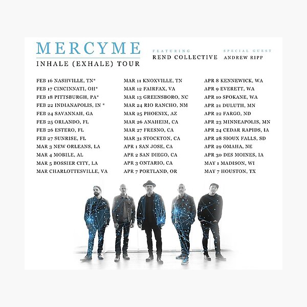 "Mercy Me Tour 2022 with Dates" Photographic Print by MichaelVawdrey