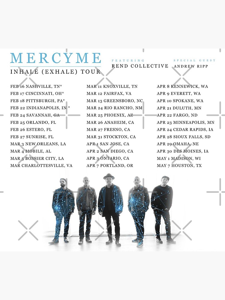 "Mercy Me Tour 2022 with Dates" Sticker by MichaelVawdrey | Redbubble