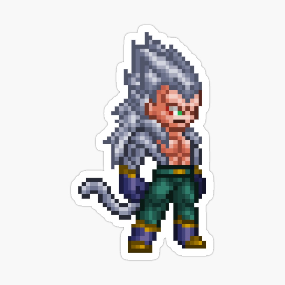 Broly Super Saiyan 5 HQ Pixel Edition Sticker for Sale by adventfan