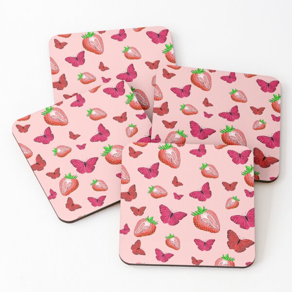 Item preview, strawberry butterflies designed and sold by littlezdesigns.