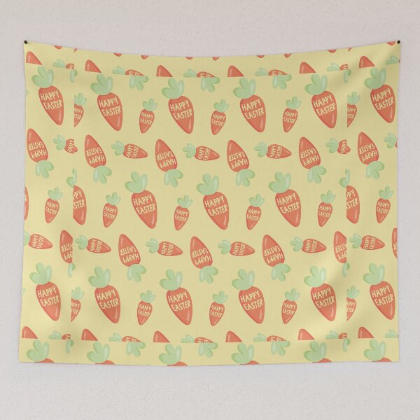 Item preview, Cute Happy Easter Bunny Carrot Pattern designed and sold by ILLYL Creatives.