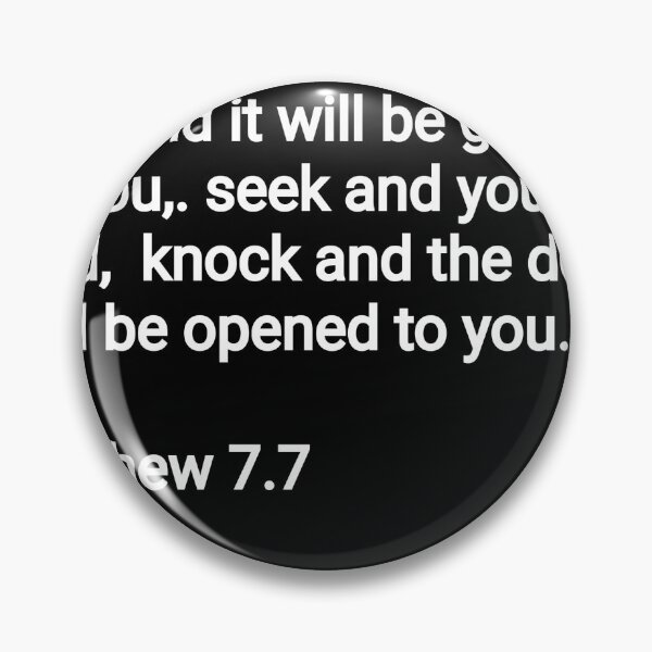 Item preview, Bible verse Mathew 7.7 designed and sold by Cape  Tshirts.