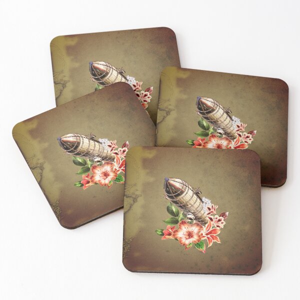 Item preview, Awesome zeppelin with flowers, vintage design designed and sold by nicky2342.