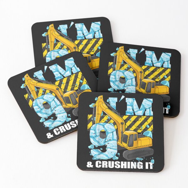 Item preview, I'm 9 And Digging It Being 9 Boys 9th Birthday Bulldozer Boy  designed and sold by 77tara.