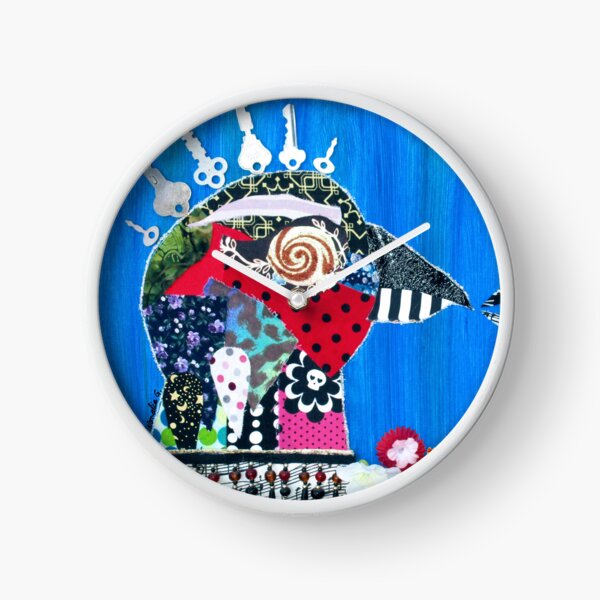Artikel-Vorschau von Frecher Chic! Blauer Stoffvogel mit Blumen und Schlüsseln, designt und verkauft von anomalieglade.
