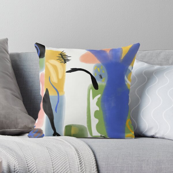 Matisse Inspired Paper Cut Throw Pillow
