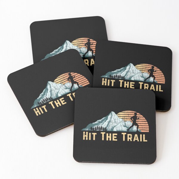Item preview, Hit The Trail Vintage Mountain Runner Retro Trail Running Classic T-Shirt designed and sold by madeleinem48.