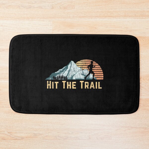 Item preview, Hit The Trail Vintage Mountain Runner Retro Trail Running Classic T-Shirt designed and sold by madeleinem48.