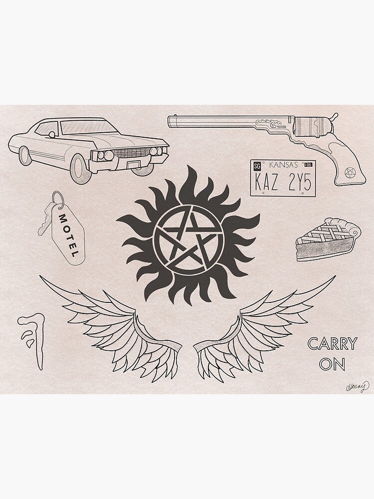 Dean Winchester Tattoo artist Supernatural Wiki Demon, wicca, leaf, logo,  tattoo png | Klipartz