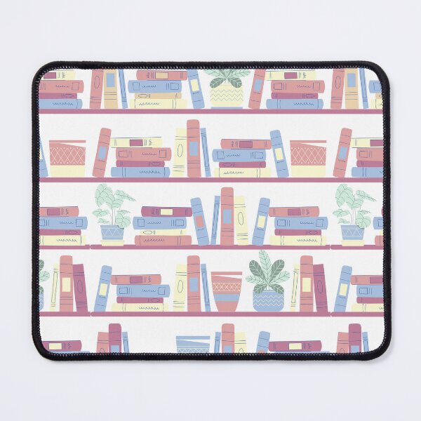 Item preview, Pastel Bookshelves on White designed and sold by Jack-and-Winnie.