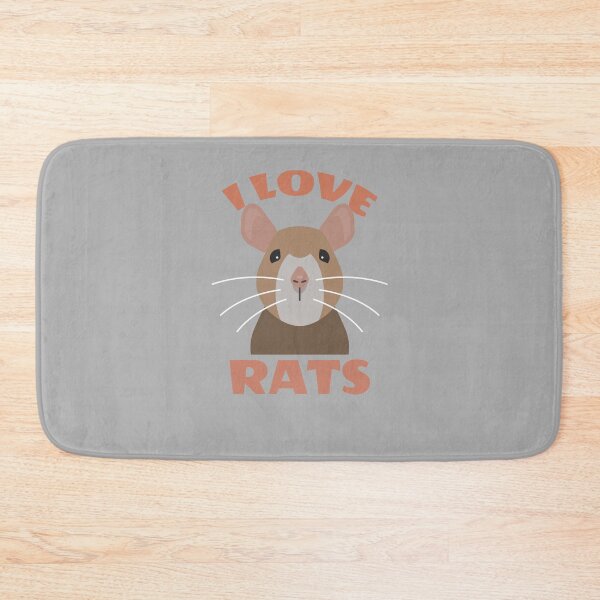 Artikelvorschau, Kleine süße Ratte: I Love Rats entworfen und verkauft von JanooFactory.