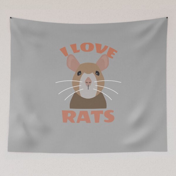 Item preview, Little Cute Rat: I Love Rats designed and sold by JanooFactory.