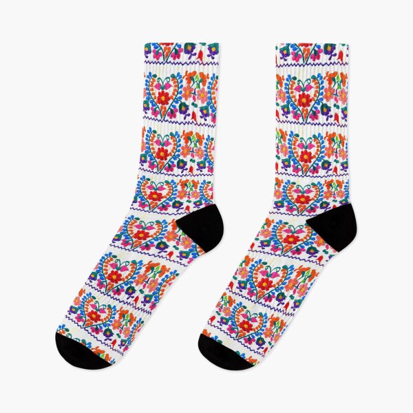 Item preview, Mexican Red Blue Flowers  designed and sold by TinaSalazar.