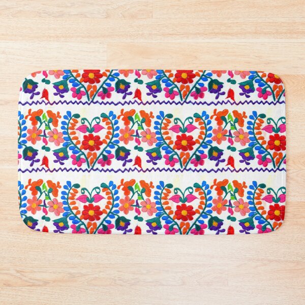 Item preview, Mexican Red Blue Flowers  designed and sold by TinaSalazar.