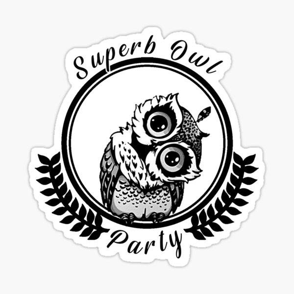 superb-owl-party-sticker-by-japhiku61-redbubble