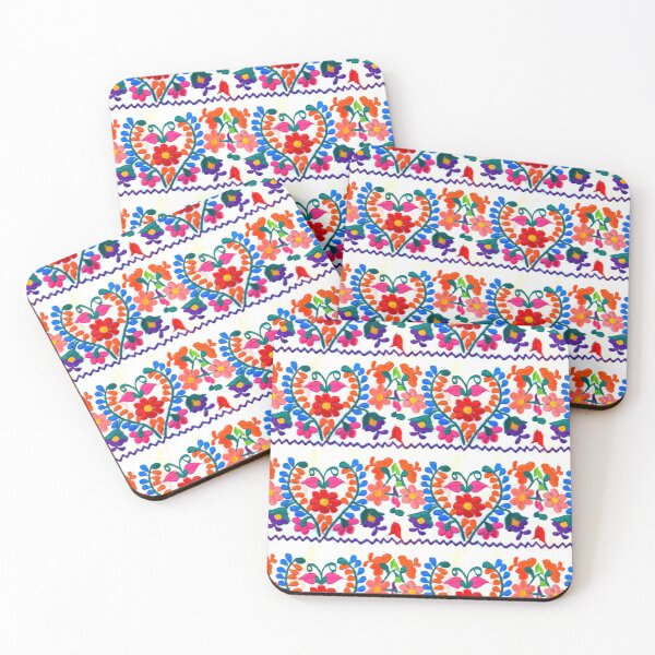 Item preview, Mexican Red Blue Flowers  designed and sold by TinaSalazar.