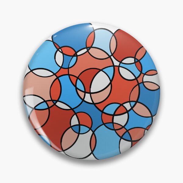 Item preview, Red, White, and Blue Overlapping Circles designed and sold by roleydesigns.