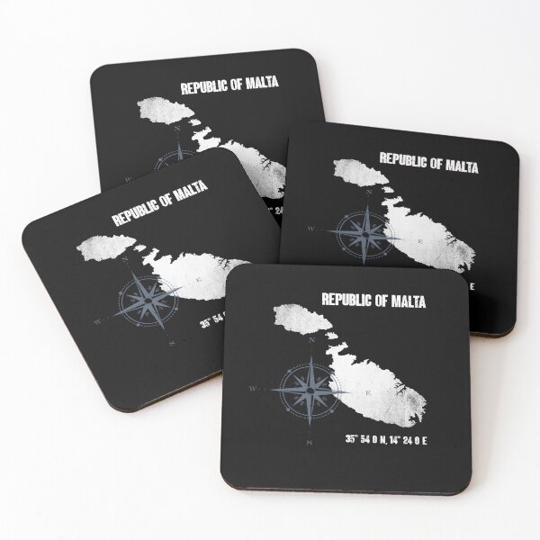 Item preview, Malta Travel Island Coordinates Map designed and sold by sbachstroem.