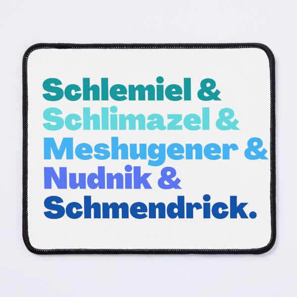 Item preview, Schlemiel Schlimazel Meshugener Nudnik and Schmendrick, Yiddish Funny Expression designed and sold by NJGDesigns.