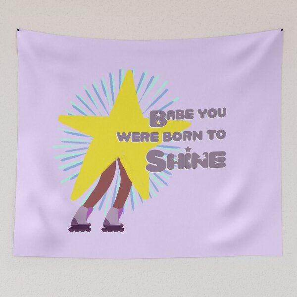 Item preview, Groovy Babe Born to Shine Star Roller Skating  designed and sold by AshTreeCrtvCo.