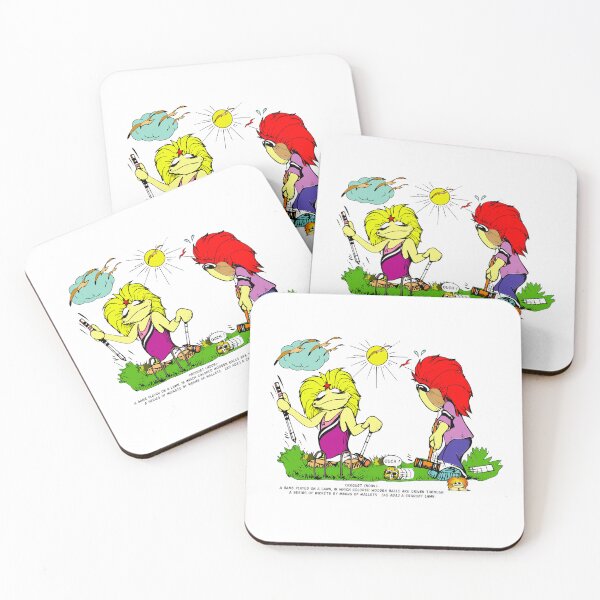 Item preview, Croquet Playing Clamkin Cartoon - featuring Alpha and Nestor designed and sold by Bruce Ingrassia.