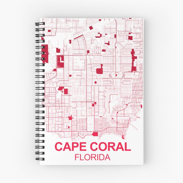 Item preview, Cape Coral red wine color Map Art Florida USA designed and sold by EpicMaps.
