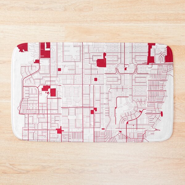 Item preview, Cape Coral red wine color Map Art Florida USA designed and sold by EpicMaps.