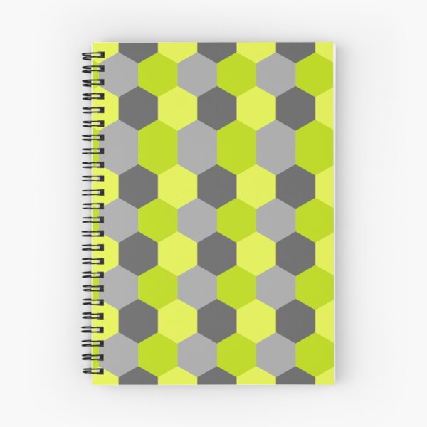 Item preview, Mid Century Modern Hexagon Bestagon Honeycomb Yellow Grey Slate Green Pattern Print Mid Mod Deco designed and sold by Shayna Westfall.