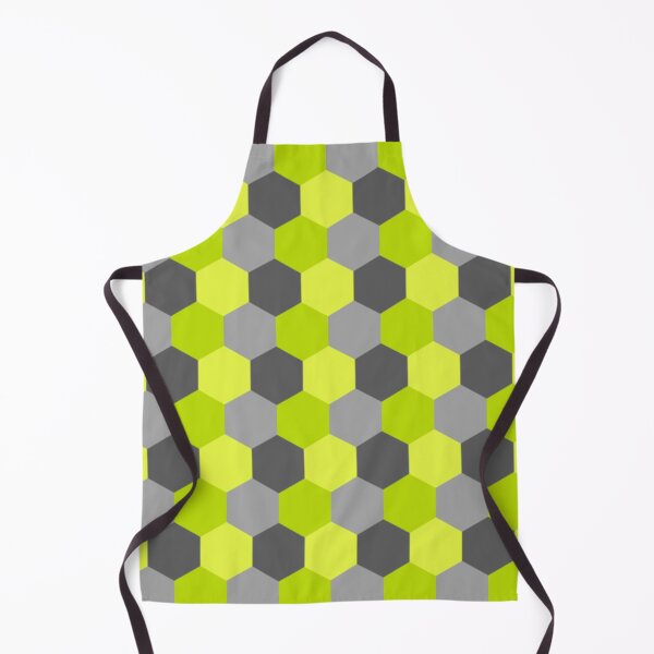 Item preview, Mid Century Modern Hexagon Bestagon Honeycomb Yellow Grey Slate Green Pattern Print Mid Mod Deco designed and sold by Shayna Westfall.