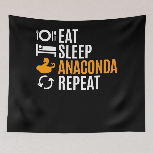 Item preview, Eat Sleep Anaconda Repeat T-Shirt designed and sold by JesseAdley.