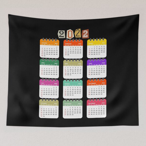Item preview, 2022 colorful calendar designed and sold by D/Art ⭐⭐⭐⭐⭐.