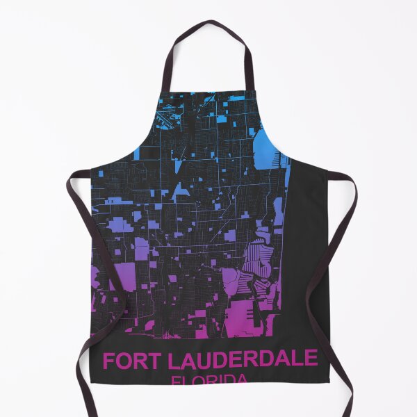Item preview, Fort Lauderdale Pink Blue Map Art Florida USA designed and sold by EpicMaps.