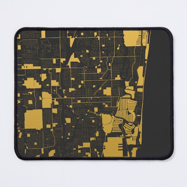 Item preview, Fort Lauderdale Florida USA Black Gold Map Art designed and sold by EpicMaps.