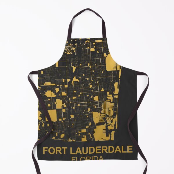 Item preview, Fort Lauderdale Florida USA Black Gold Map Art designed and sold by EpicMaps.