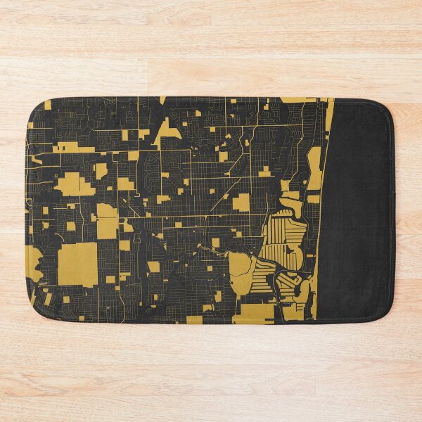 Item preview, Fort Lauderdale Florida USA Black Gold Map Art designed and sold by EpicMaps.