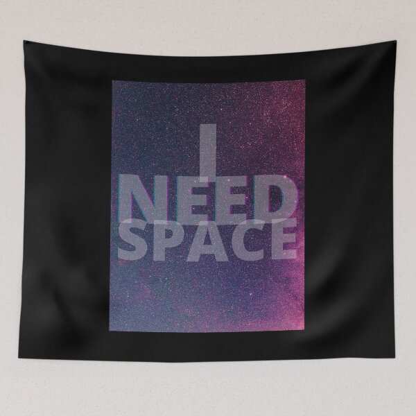 Item preview, I Need Space - Blue, Pink Galaxy 4 designed and sold by Quirkdom.