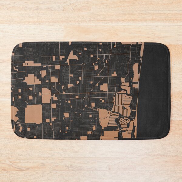 Item preview, Fort Lauderdale Chocolate color Map Art Florida USA designed and sold by EpicMaps.