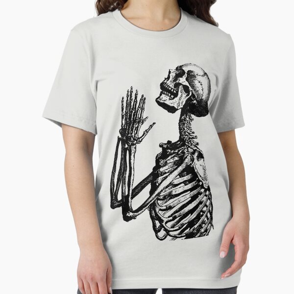 Item preview, Skeleton Praying Waiting for Prayers to be Answered designed and sold by Dinosaursarecoo.