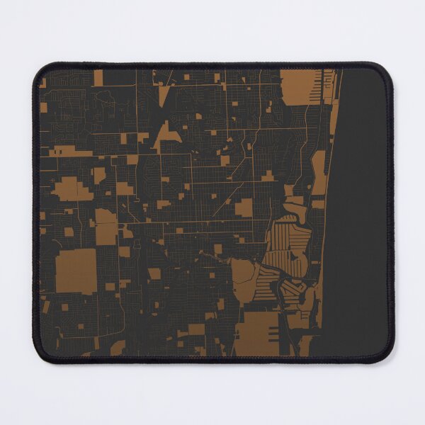 Item preview, Fort Lauderdale coffee color Map Art Florida USA designed and sold by EpicMaps.