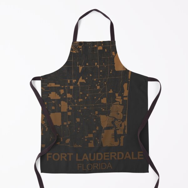 Item preview, Fort Lauderdale coffee color Map Art Florida USA designed and sold by EpicMaps.