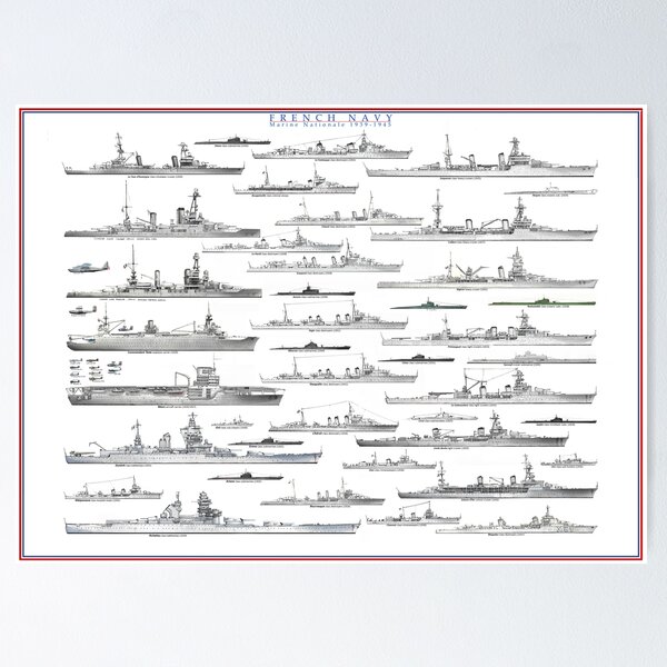 French Navy WW2 Poster Poster